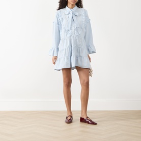 Dawn Striped Mini Shirt Dress