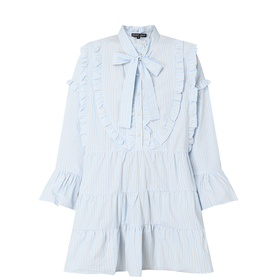 Dawn Striped Mini Shirt Dress