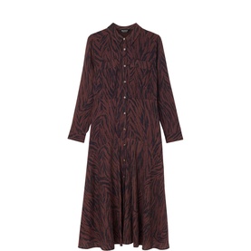 Zebra Print Shirt Dress