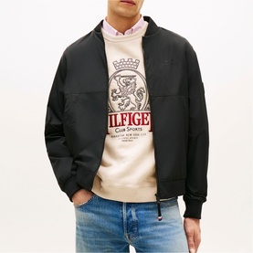 Tonal Logo Water-Resistant Bomber Jacket