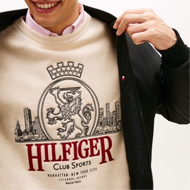 Tonal Logo Water-Resistant Bomber Jacket