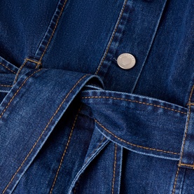 Button Down Denim Jumpsuit