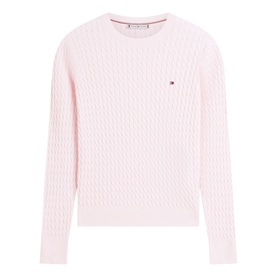 Flag Logo Cable Knit Sweater