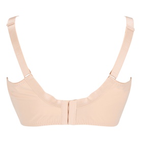 Chantelle Full Cup Bra in Golden Beige, back view showing hook-and-eye fastening and adjustable straps.