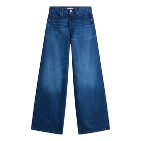 70s Flag Logo High-Rise Wide Leg Jeans