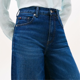 70s Flag Logo High-Rise Wide Leg Jeans