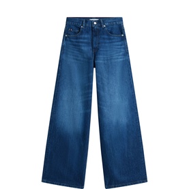 70s Flag Logo High-Rise Wide Leg Jeans