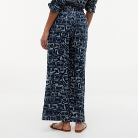 Flag Wide Leg Linen Trousers