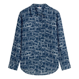 Flag Logo Printed Linen Shirt