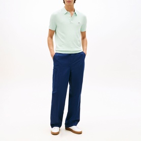 Flag Logo Regular Fit Knitted Polo Shirt