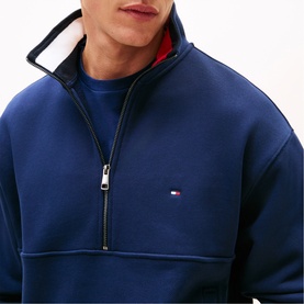 Flag Logo Colour Block Zip Sweatshirt