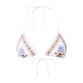 Stitched Garden Triangular Bikini Top