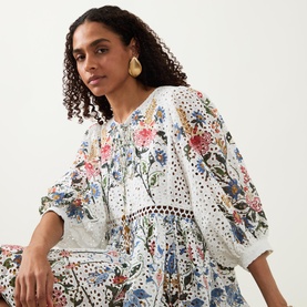 Stitched Garden Mini Dress