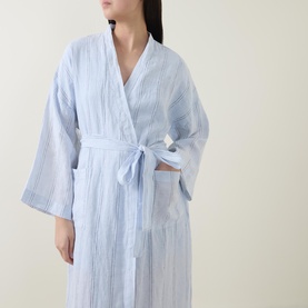 Rosalind Ribbed Striped Robe