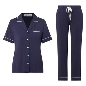 Jenna Contrast Piping Pyjama Set