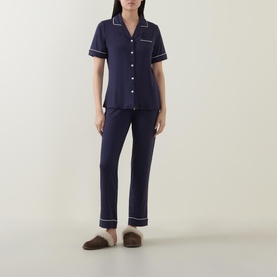 Jenna Contrast Piping Pyjama Set