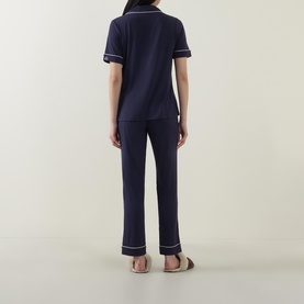 Jenna Contrast Piping Pyjama Set