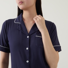 Jenna Contrast Piping Pyjama Set