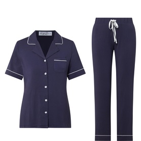 Jenna Contrast Piping Pyjama Set