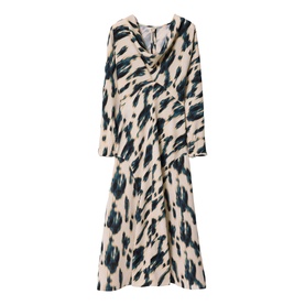 Ikat Printed Godet Dress