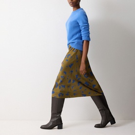 Ink Cloud Printed Skirt