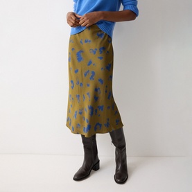 Ink Cloud Printed Skirt