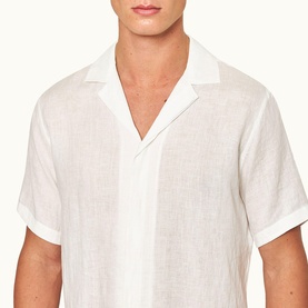 Maitan Logo Linen Casual Shirt