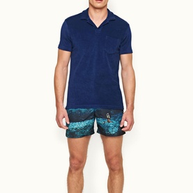 Terry Towelling Logo Polo Shirt