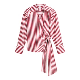 Stripe Wrap Blouse