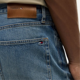 Whiskered Relaxed Straight Leg Jeans