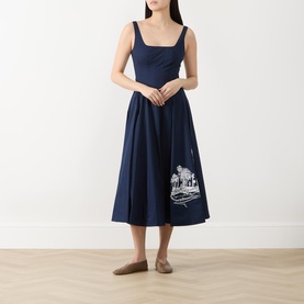 Wells Placement Embroidered Dress