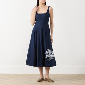 Wells Placement Embroidered Dress