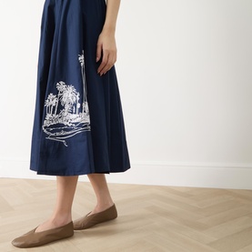 Wells Placement Embroidered Dress