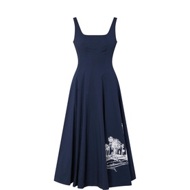 Wells Placement Embroidered Dress