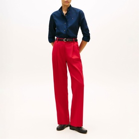 Timeless Pleated Straight Leg Trousers