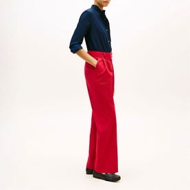 Timeless Pleated Straight Leg Trousers