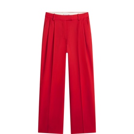Timeless Pleated Straight Leg Trousers