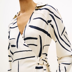 Printed Wrap Dress