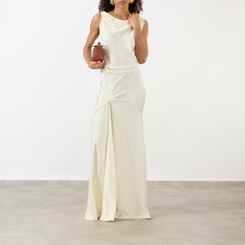 Asymmetric Draped Gown