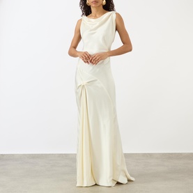 Asymmetric Draped Gown