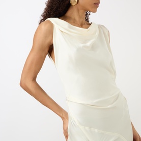 Asymmetric Draped Gown