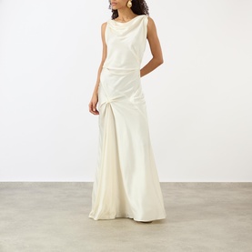 Asymmetric Draped Gown