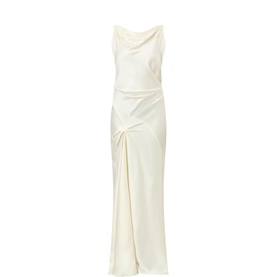 Asymmetric Draped Gown