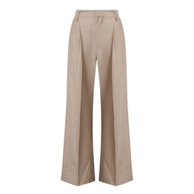 Tonal Striped Wide-Leg Trousers