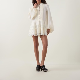 Antonia Lace Trim Mini Dress