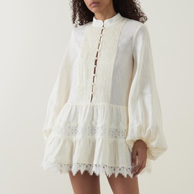 Antonia Lace Trim Mini Dress