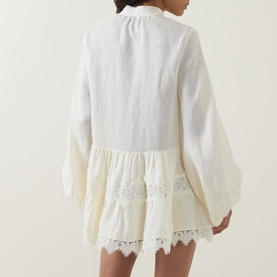 Antonia Lace Trim Mini Dress Antonia Lace Trim Mini Dress