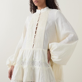 Antonia Lace Trim Mini Dress