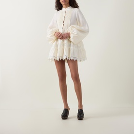 Antonia Lace Trim Mini Dress