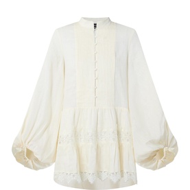 Antonia Lace Trim Mini Dress